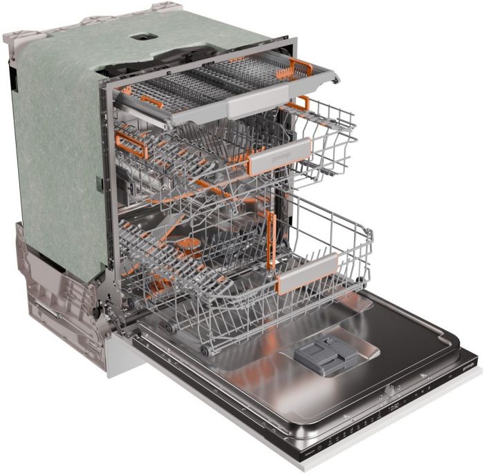 Посудомийна машина Gorenje вбудовувана, 16компл., A+++, 60см, інвертор,Wi-Fi, AquaStop, сенсорн.упр, 3и кошики, білий