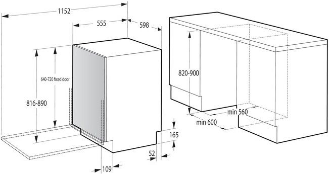 Посудомийна машина Gorenje вбудовувана, 16компл., A+++, 60см, інвертор,Wi-Fi, AquaStop, сенсорн.упр, 3и кошики, білий
