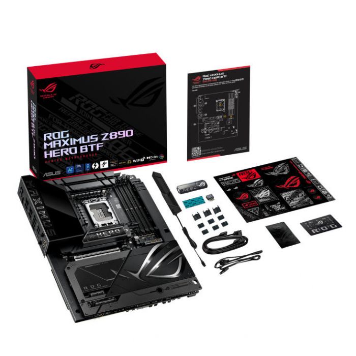 Материнcька плата ASUS ROG MAXIMUS Z890 HERO BTF s1851 Z890 4xDDR5 M.2 Thunderbolt HDMI Wi-Fi BT ATX BTF