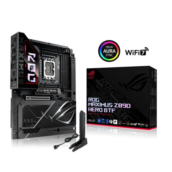 Материнcька плата ASUS ROG MAXIMUS Z890 HERO BTF s1851 Z890 4xDDR5 M.2 Thunderbolt HDMI Wi-Fi BT ATX BTF