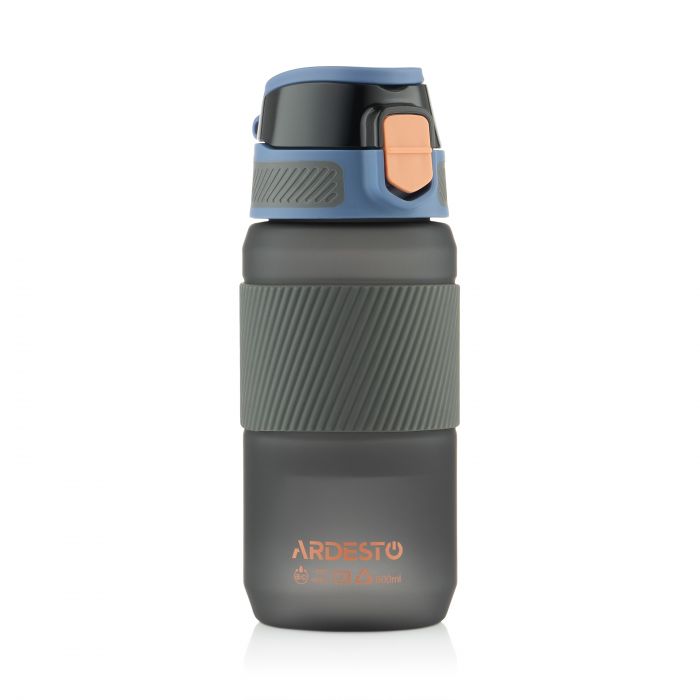 Пляшка для води ARDESTO Spring 600мл, пластик, чорний
