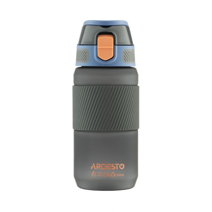 Пляшка для води ARDESTO Spring 600мл, пластик, чорний
