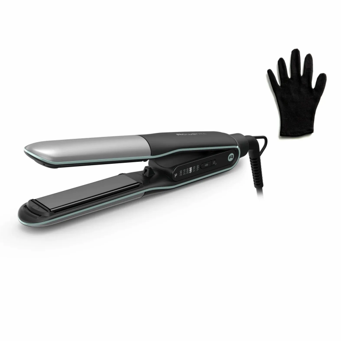 Випрямляч Rowenta Thermostyle, темп.режимів-5, 150-230С, дисплей, іонізація, кераміка, титан, чорно-сірий