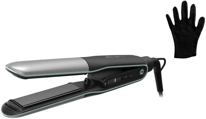 Випрямляч Rowenta Thermostyle, темп.режимів-5, 150-230С, дисплей, іонізація, кераміка, титан, чорно-сірий