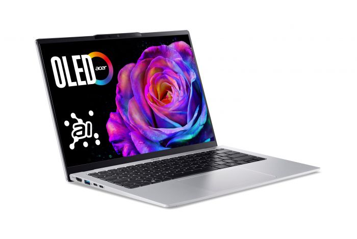 Ноутбук Acer Swift Go 14 SFG14-74 14" WUXGA OLED, Intel U7-255H, 16GB, F1TB, UMA, Win11, сріблястий