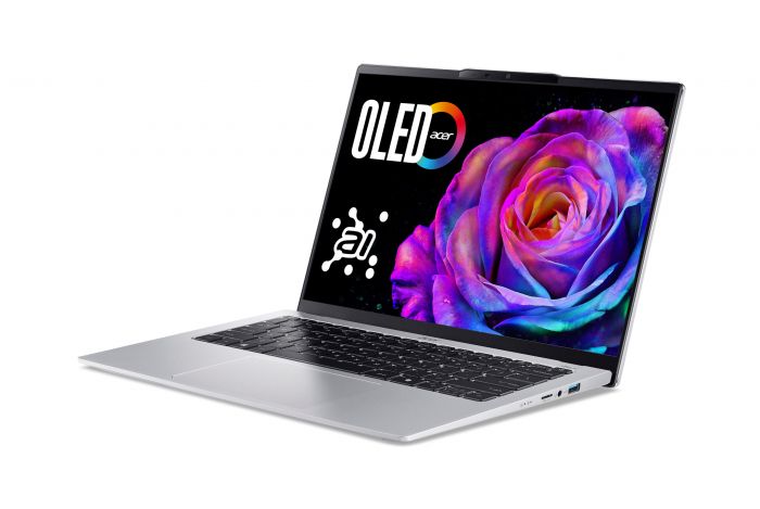 Ноутбук Acer Swift Go 14 SFG14-74 14" WUXGA OLED, Intel U5-225H, 16GB, F512GB, UMA, Win11, сріблястий