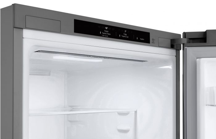 Холодильник LG з нижн. мороз., 186x60х68, холод.відд.-234л, мороз.відд.-107л, 2дв., А++, NF, інв., диспл внутр., зона св-ті, сріблястий