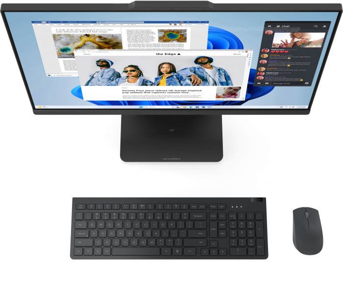 Комп'ютер персональний моноблок Lenovo IdeaCentre AIO 24ARR9 23.8" FHD IPS AG, AMD R5-7535HS, 16GB, F512GB, UMA, кл+м, без ОС, сірий