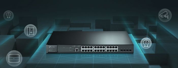 Комутатор TP-LINK SG3428MP 24xGE (24 PoE), 4xSFP, 384Вт Керований L2