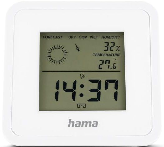 Термогігрометр Hama внутр. вимірювання, CR2032, темп-ра, вологість, білий