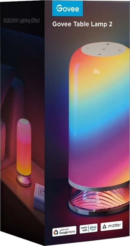 Настільний світильник розумний Govee H6022 Table Lamp 2, RGBICWW, WI-FI/Bluetooth, білий