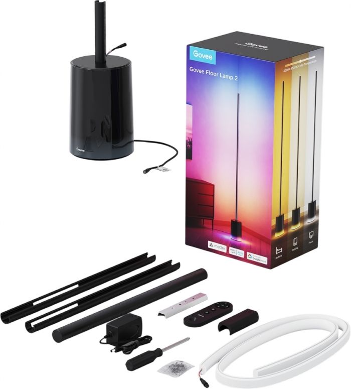 Торшер розумний Govee H607C Floor Lamp 2, 1725Lm, RGBICWW, WI-FI/Bluetooth, чорний