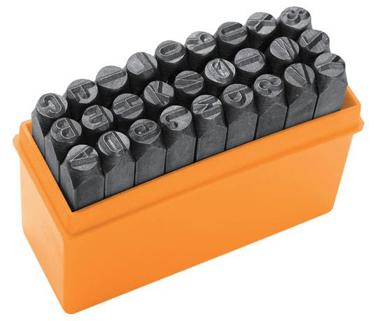 Літери для штампування Tolsen, набір 27шт, латинські літери, 3х57мм, HRC 48-52