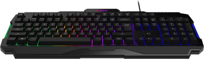 Клавіатура мембранна MSI FORGE GK100 104key, USB-A, EN/UKR/RU, ColorLED, чорний