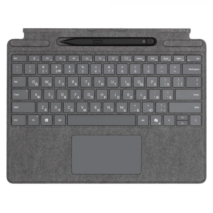 Клавіатура для планшета Surface Pro 8 - 11, Pro X зі стілусом, UKR/ENG, платинова