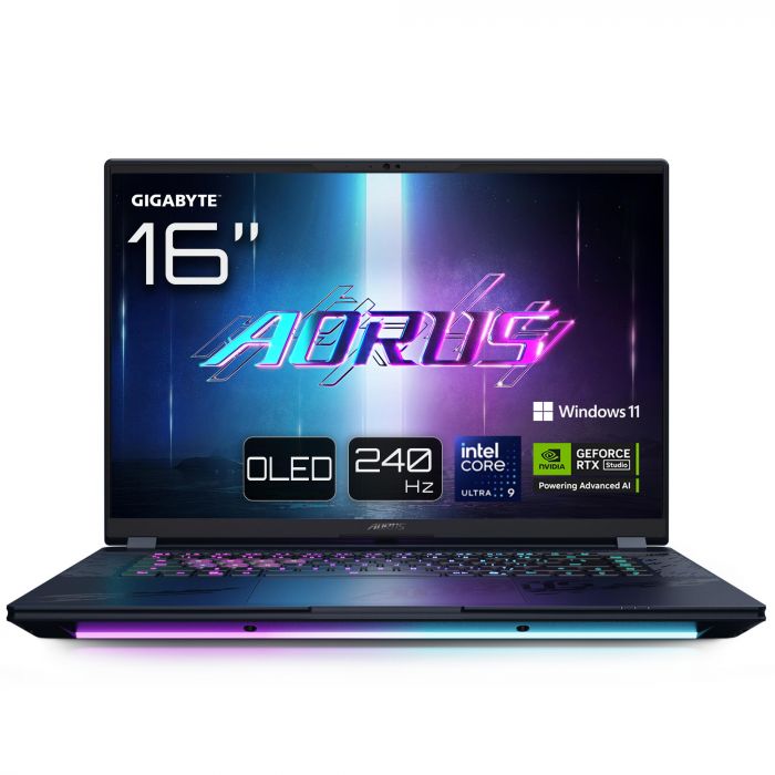 Ноутбук AORUS MASTER 16X 16.0 QHD OLED 240Hz, INTEL ARL HX Ultra9, 32GB, F2TB, NVD5080-16, W11, чорний