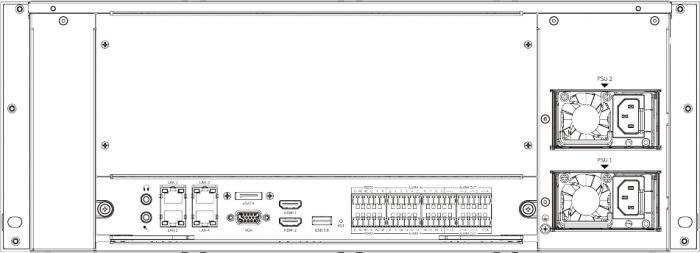 Відеореєстратор Tiandy TC-R324160 Spec:E/B/R/N/V4.1, 160ch, 24HDD, 4K, 4RJ45, RPS