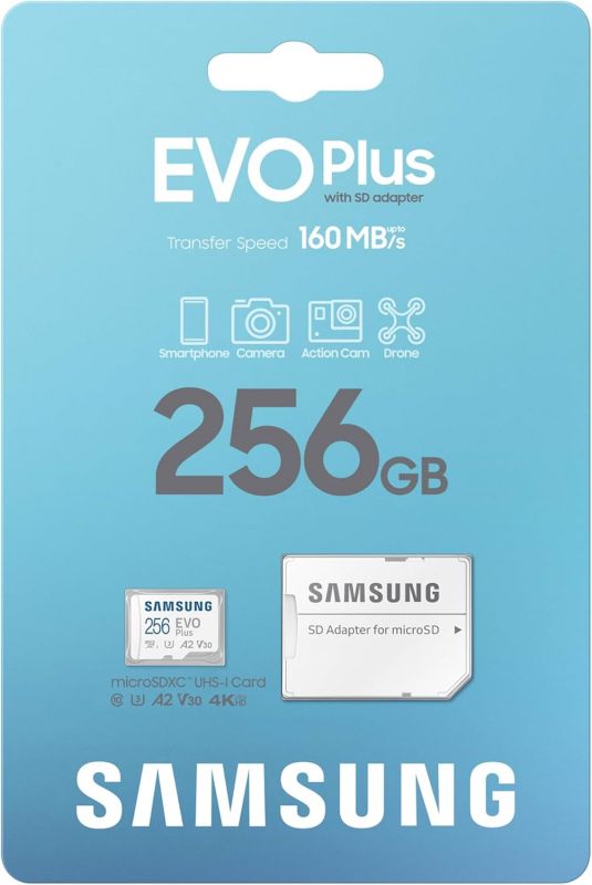 Карта пам'яті Samsung microSD 256GB C10 UHS-I  R130MB/s Evo Plus + SD