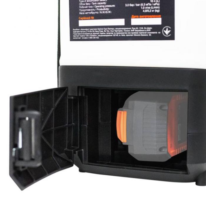 Обприскувач акумуляторний Tekhmann TGS-10/i20 10л 20В 3бар 1л·хв 4.8кг