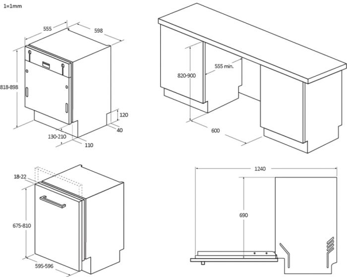 Посудомийна машина Haier вбудована, 16компл., A+++, 60см, дисплей, інвертор, 3й кошик, білий