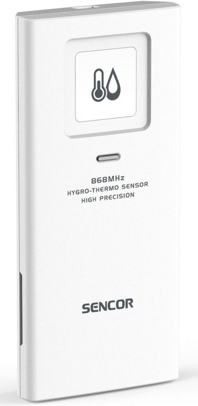 Метеостанція Sencor, внутр/зовн вимірювання, температура, вологість, час, прогноз погоди, атм. артеріальний тиск, швидкість вітру, календар, дні тижня, фази місяця, час сходу/заходу сонця, білий