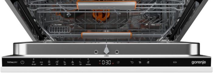 Посудомийна машина Gorenje вбудовувана, 16компл., A+++, 60см, інвертор,Wi-Fi, AquaStop, сенсорн.упр, 3и кошики, білий