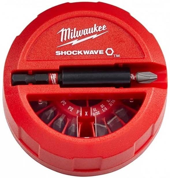 Біти Milwaukee Shockwave, набір 15шт, сталь, кейс