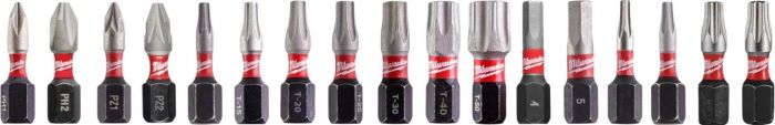 Біти Milwaukee Shockwave, набір 75шт, сталь, кейс