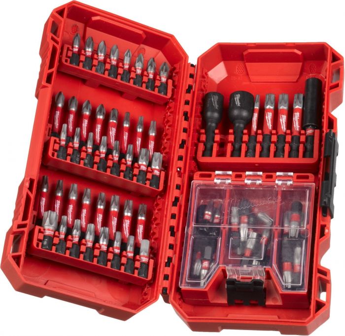 Біти Milwaukee Shockwave, набір 75шт, сталь, кейс