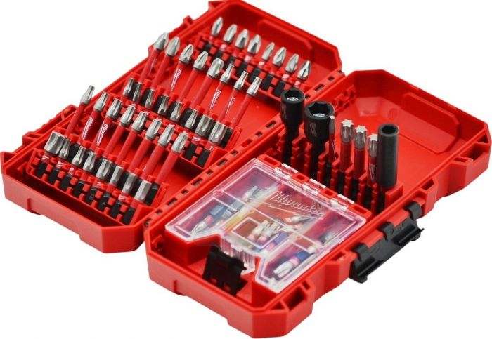 Біти Milwaukee Shockwave, набір 75шт, сталь, кейс