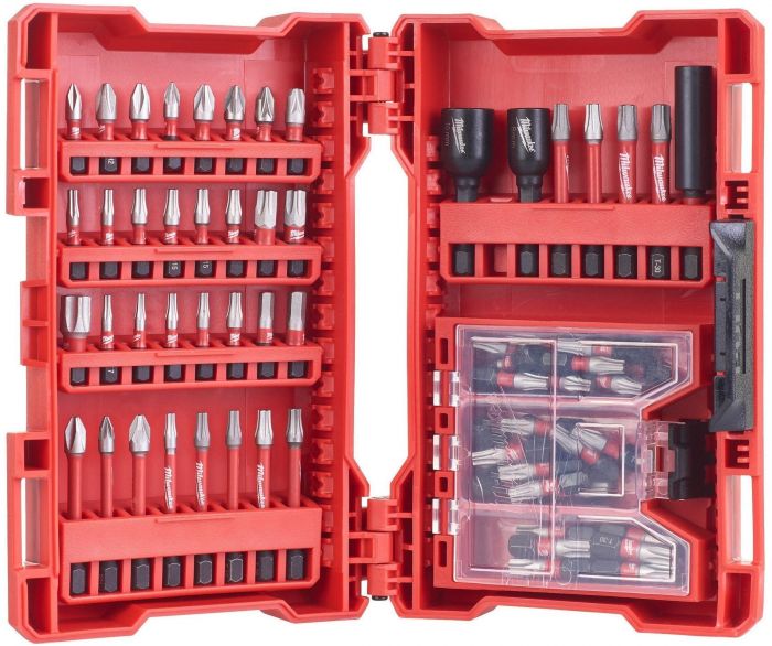 Біти Milwaukee Shockwave, набір 75шт, сталь, кейс