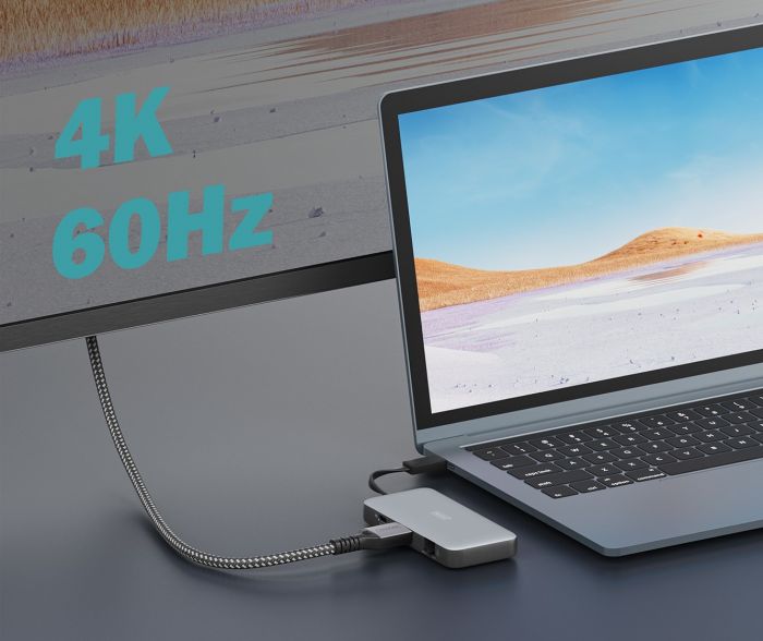 Док-станція DIGITUS USB-C > HDMI/2xUSB-A/USB-C/SD/MicroSD/RJ54, Travel