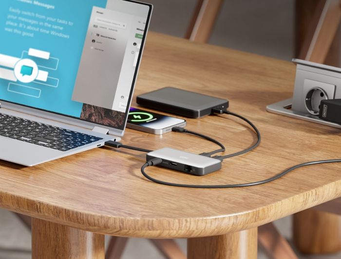 Док-станція DIGITUS USB-C > HDMI/2xUSB-A/USB-C/SD/MicroSD/RJ54, Travel