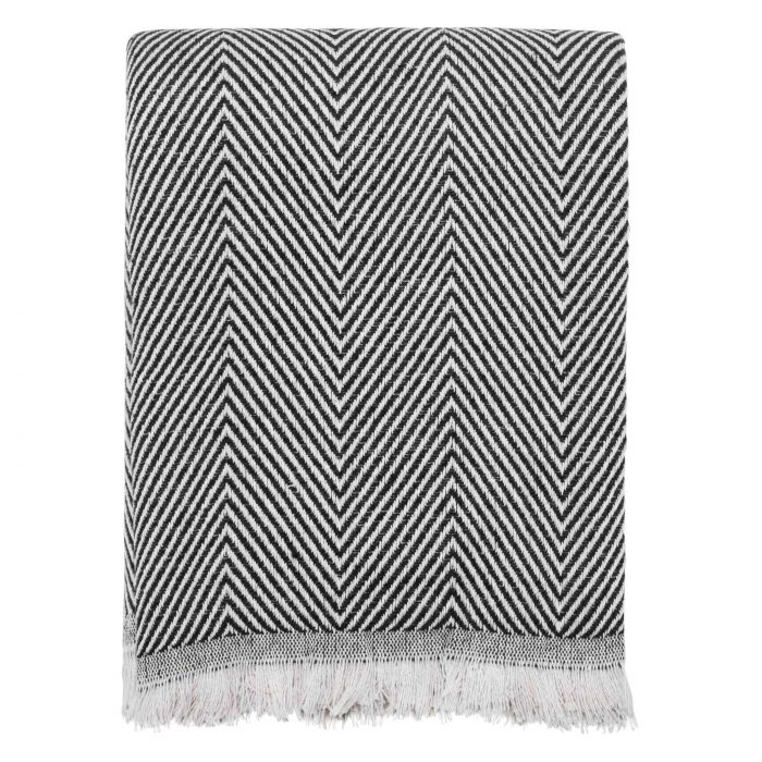 Плед Ardesto Summer 140х190см, 100% бавовна, чорний