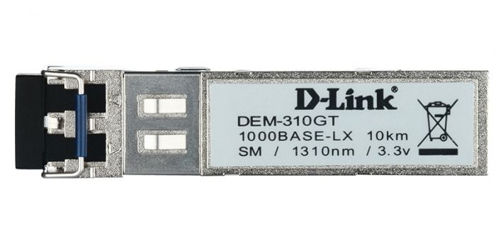 Трансивер D-Link DEM-310GT SFP, 1x1000BaseLX. SM 10км, LC (10шт/уп)