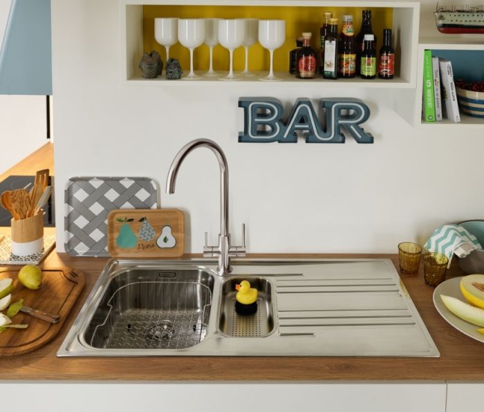 Змішувач для кухні Franke Lina Clear Water, довж.виливу - 272 мм, поворотний, 1+1 фільтр, хром