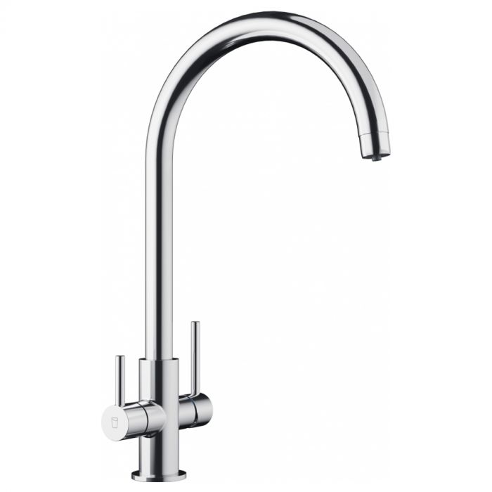 Змішувач для кухні Franke Lina Clear Water, довж.виливу - 272 мм, поворотний, 1+1 фільтр, хром
