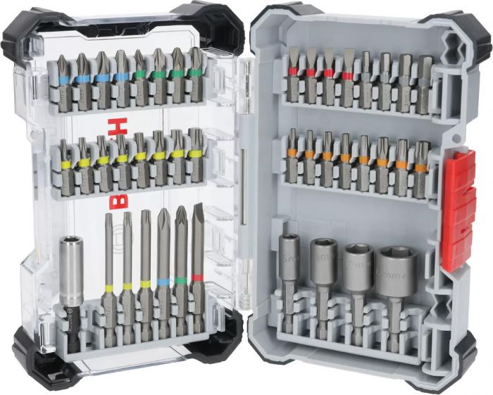 Біти Bosch Extra Hard Screwdriver Bit Set, набір 46шт, магнітний бітотримач, PH,PZ,T, SL, HEX, кейс