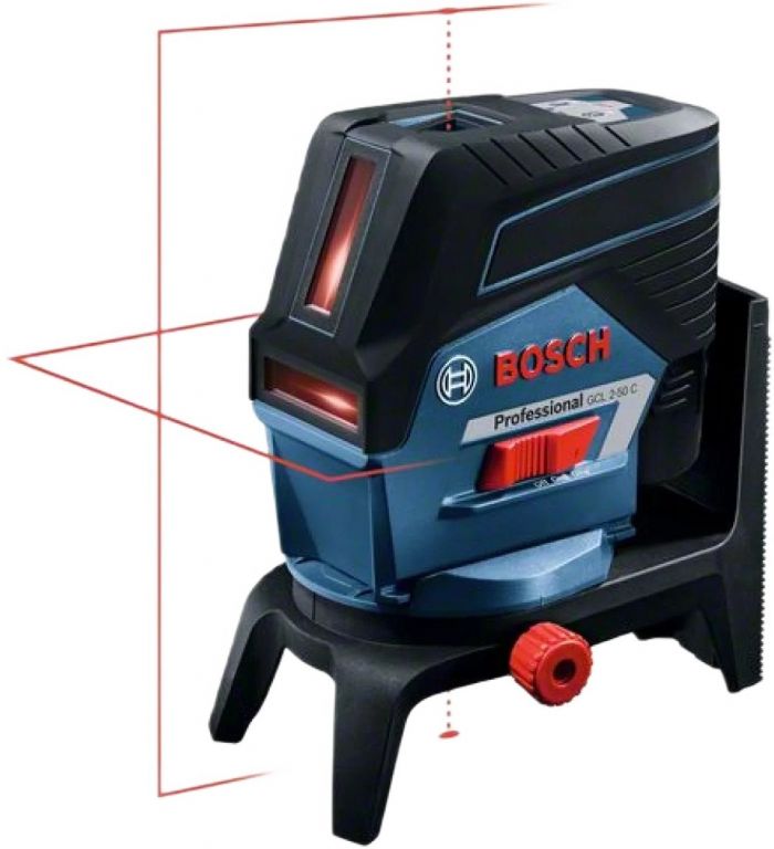 Нівелір лазерний Bosch GCL2-50C+RM2 до 20м, ±0.3мм/м, 4AAx1.5В, IP54, чохол, мішеннь, кейс, 0.6кг