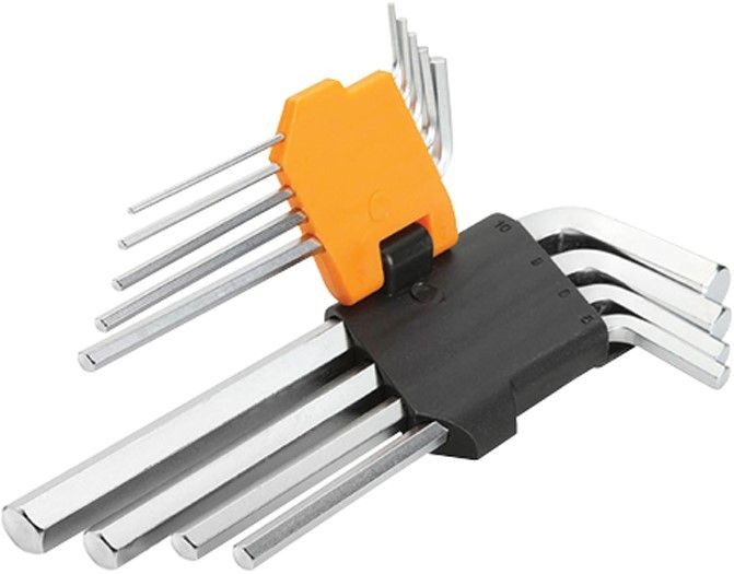 Ключі шестигранні Tolsen, набір 9шт, довгі, 1.5-10мм, CrV