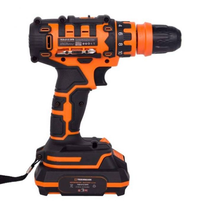 Шурупокрут-дриль акумуляторний Tekhmann TCD-21/2 DFR 21В 2х2А·год 28Нм 350·1500об·хв 1.4кг