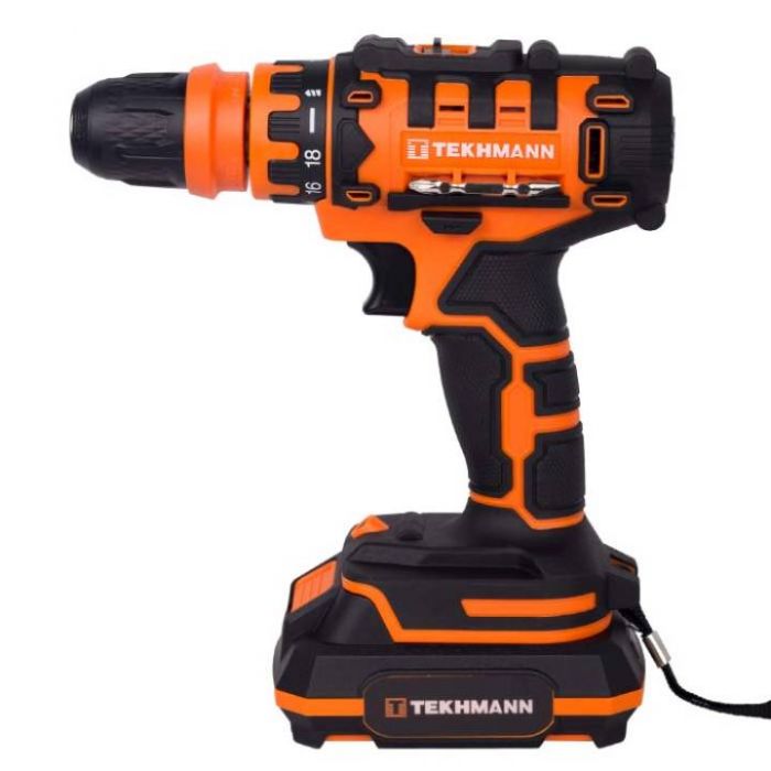 Шурупокрут-дриль акумуляторний Tekhmann TCD-21/2 DFR 21В 2х2А·год 28Нм 350·1500об·хв 1.4кг