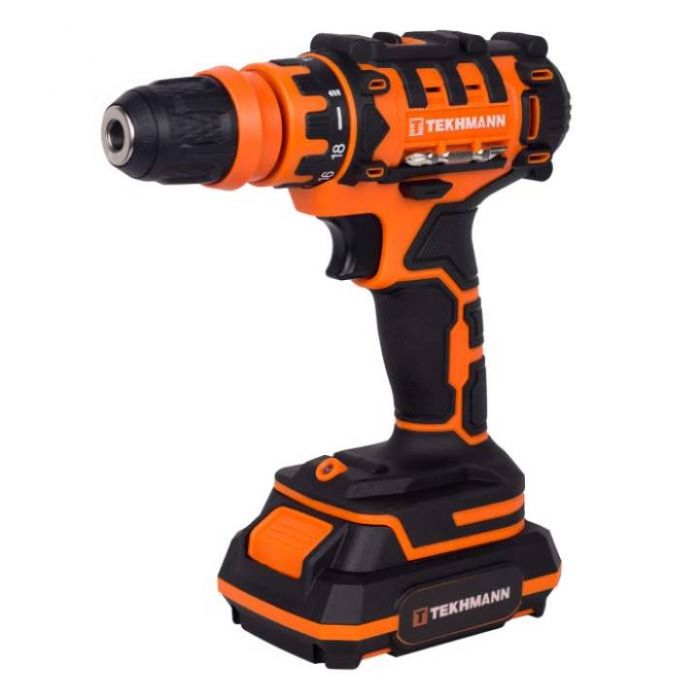 Шурупокрут-дриль акумуляторний Tekhmann TCD-21/2 DFR 21В 2х2А·год 28Нм 350·1500об·хв 1.4кг