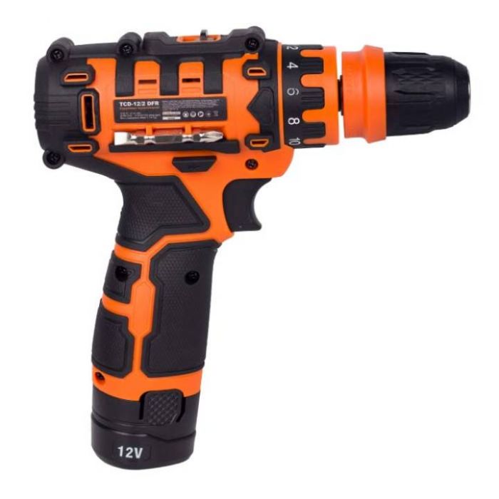 Шурупокрут-дриль акумуляторний Tekhmann TCD-12/2 DFR 12В 2х2А·год 20Нм 350·1500об·хв 1.1кг