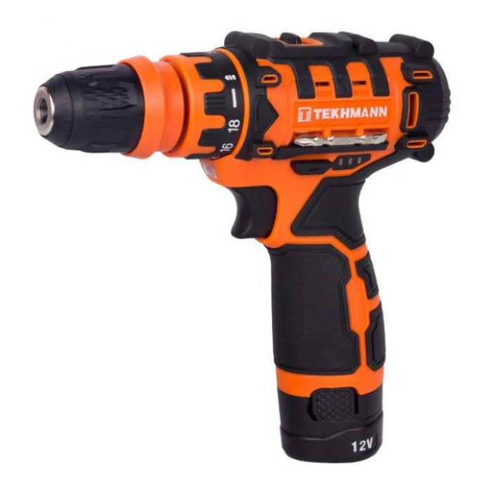 Шурупокрут-дриль акумуляторний Tekhmann TCD-12/2 DFR 12В 2х2А·год 20Нм 350·1500об·хв 1.1кг