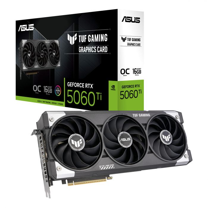 Відеокарта ASUS GeForce RTX 5060 Ti 16GB GDDR7 OC TUF-RTX5060TI-O16G-GAMING