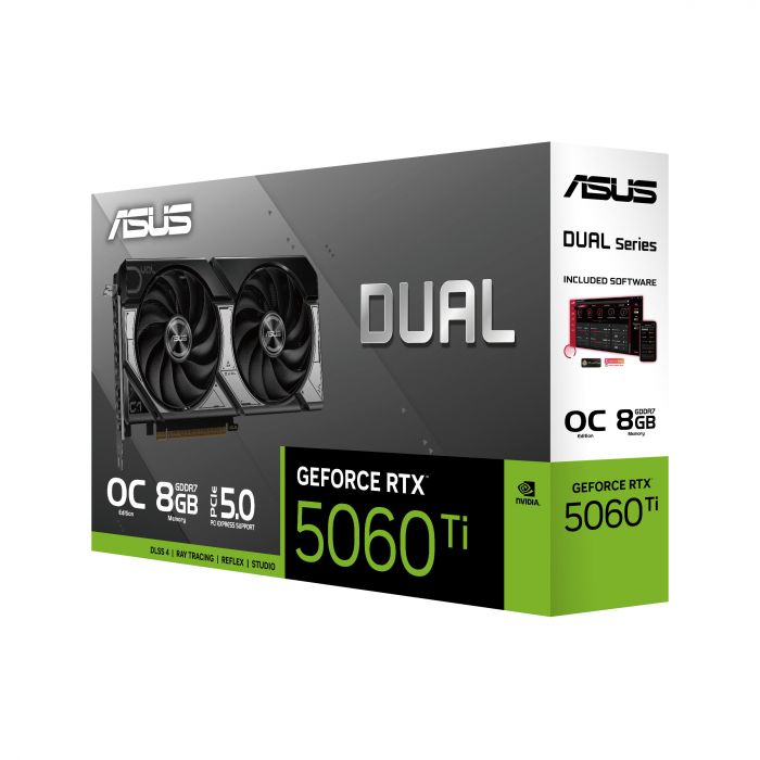 Відеокарта ASUS GeForce RTX 5060 Ti 8GB GDDR7 OC DUAL-RTX5060TI-O8G