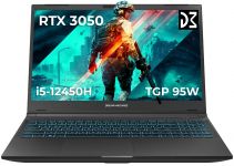 Ноутбук Dream Machines RG3050-15 15.6FHD IPS, Intel i5-12450H, 16GB, F1TB, NVD3050-4, DOS, чорний