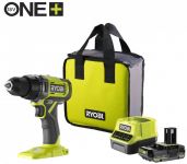 Шурупокрут-дриль акумуляторний Ryobi ONE+ RDD18-1C20S 18В 1х2А·год ЗП 52Нм 450·1750об/хв 1.1кг сумка