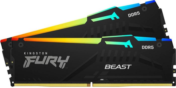 Пам'ять ПК Kingston DDR5 64GB KIT (32GBx2) 6400 FURY Beast RGB XMP